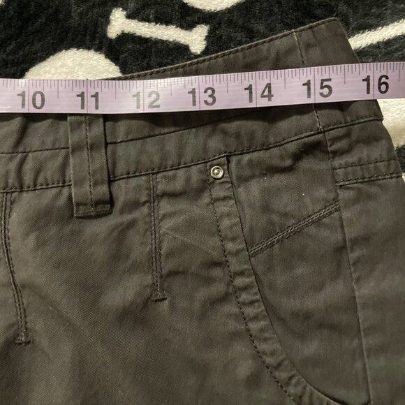 DE.CORP Dark cocoa brown 100% cotton a-line skirt Y2K utilitarian SMALL MEDIUM - Picture 8 of 15